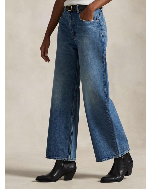 Polo Ralph Lauren Blue Relaxed Wide-Leg Jeans