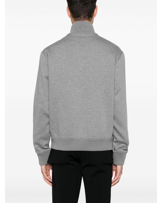 Givenchy Gray Zip Through Sweatshirt for men