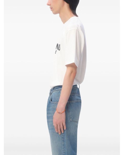 Valentino White Cotton T-Shirt for men