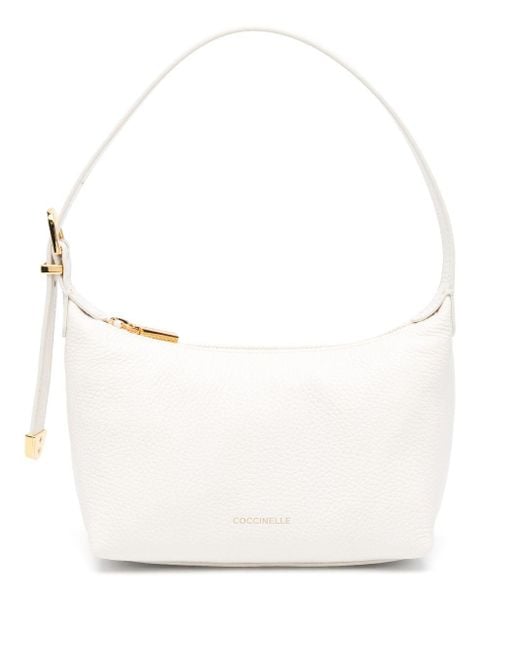 Coccinelle Mini Gleen Leather Shoulder Bag in White | Lyst