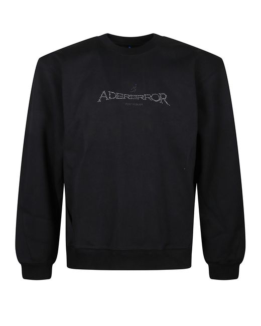 Adererror Black Crewneck Sweatshirt With Logo for men
