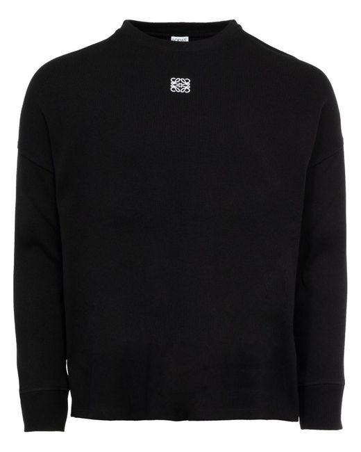 Loewe Black Anagram Cotton T-Shirt for men