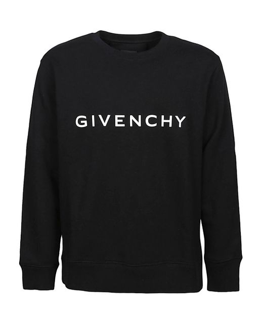 Givenchy Black Logo Cotton Sweatshirt for men
