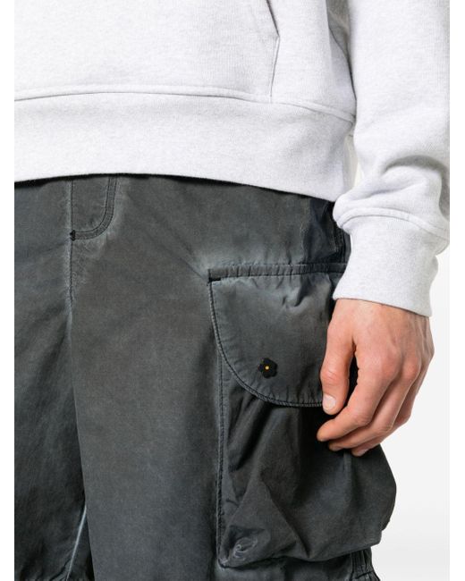 A PAPER KID Gray Shorts With Logo for men