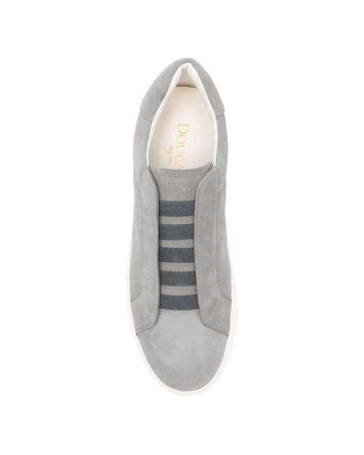 Doucal's White Suede Sneakers for men
