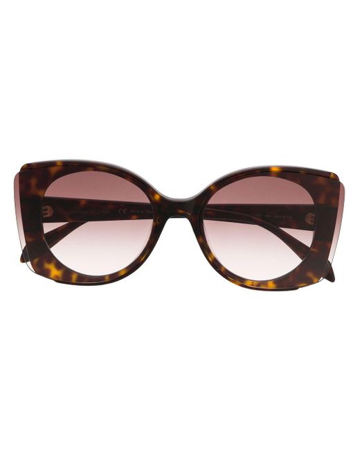 Alexander McQueen Brown Oversized Sunglasses