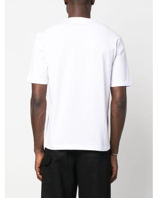 Ferragamo White Logo Cotton T-shirt for men