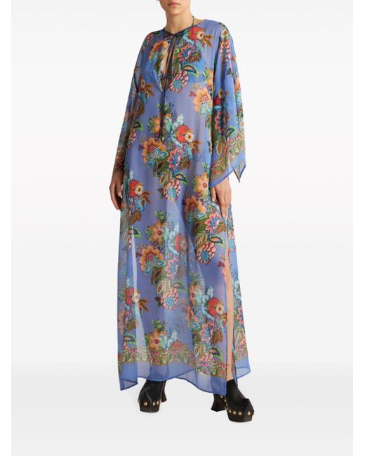 Etro Blue Printed Cover-up Tunic