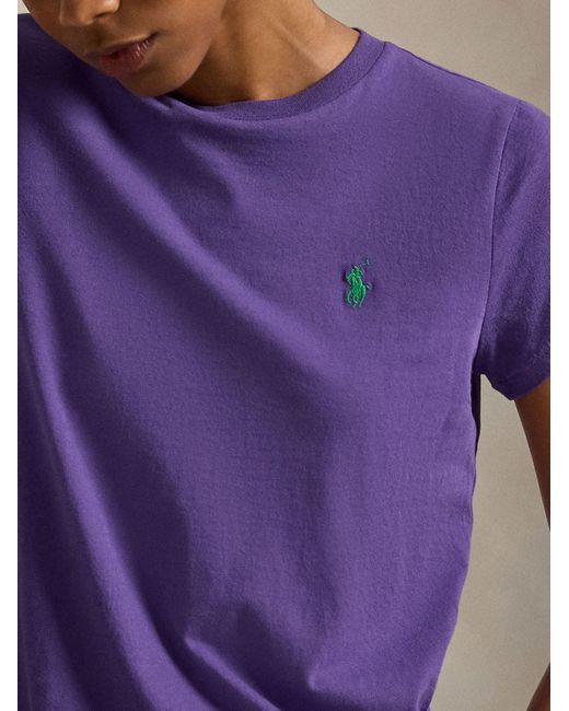 Polo Ralph Lauren Purple Cotton T-Shirt