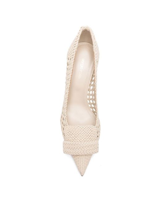 Sergio Rossi White Leather Pumps