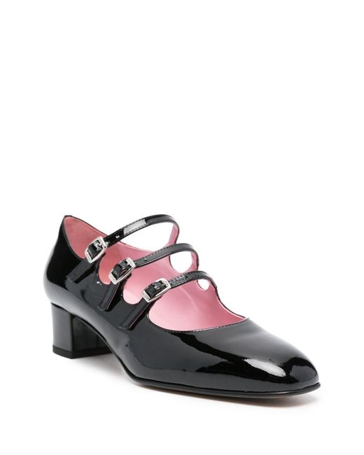 CAREL PARIS Black Kina Patent Leather Pumps