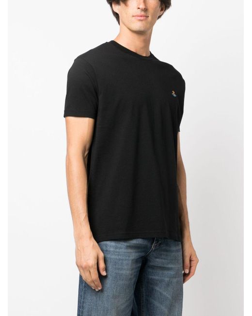 Vivienne Westwood Black Logo Cotton T-Shirt for men