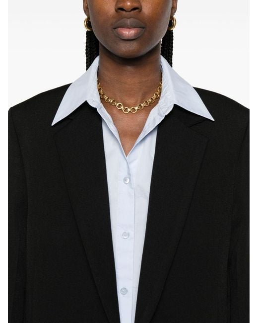 Totême Black Wool Tailored Coat