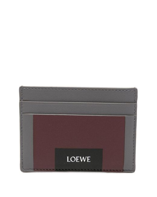 Loewe Purple Leather Credit Card Case for men