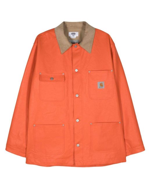 Junya Watanabe Orange Logo Overshirt for men