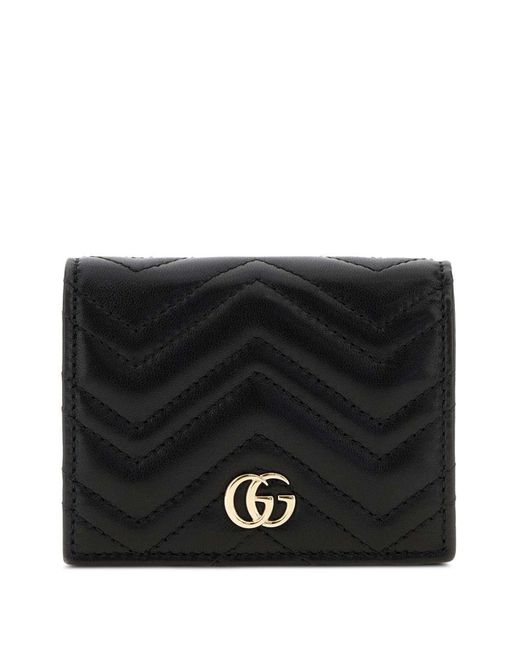 Gucci Black Gg Mamont Leather Wallet