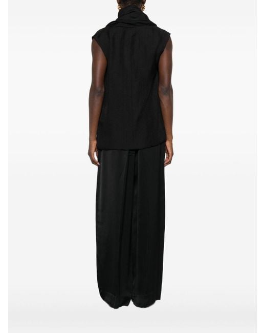 Totême  Black Scarf Blouse