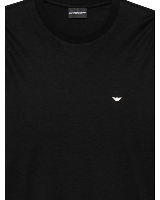 Emporio Armani Black Cotton Blend T-Shirt for men