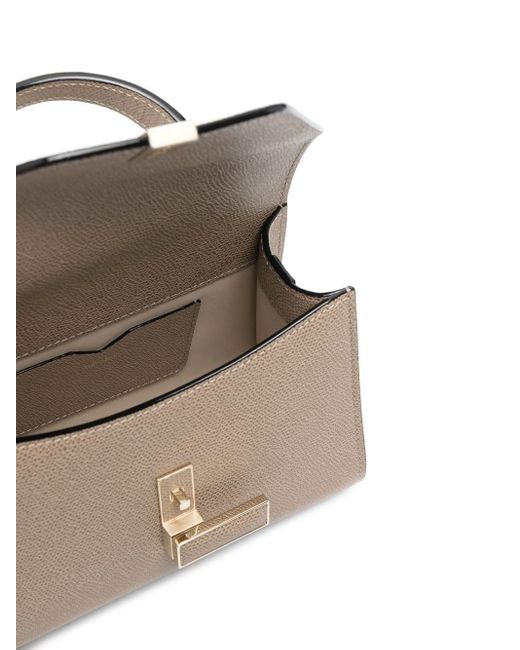 Valextra Metallic Iside Micro Leather Handbag