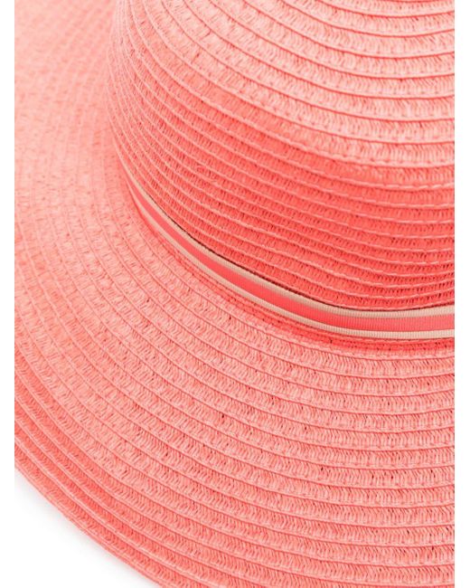 Borsalino Pink Giselle Braided Papier Hat