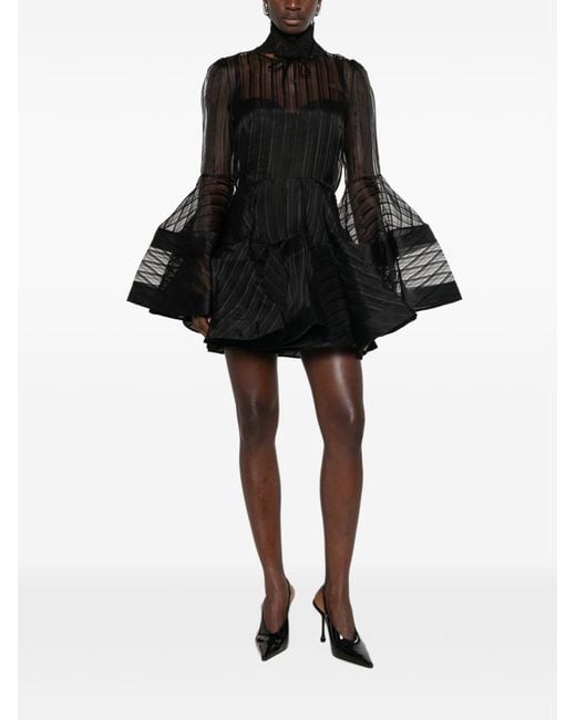 Zimmermann Black Valiant Silk Mini Dress