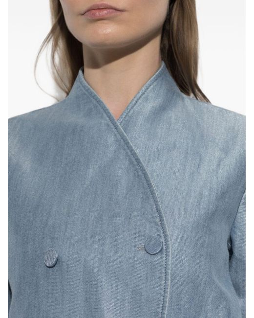 Emporio Armani Blue Denim Blazer Jacket