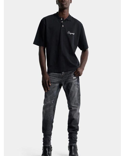 DSquared² Gray Teddy Jeans for men