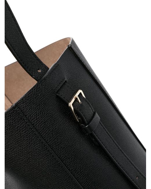 Valextra Black Small Leather Bucket Bag