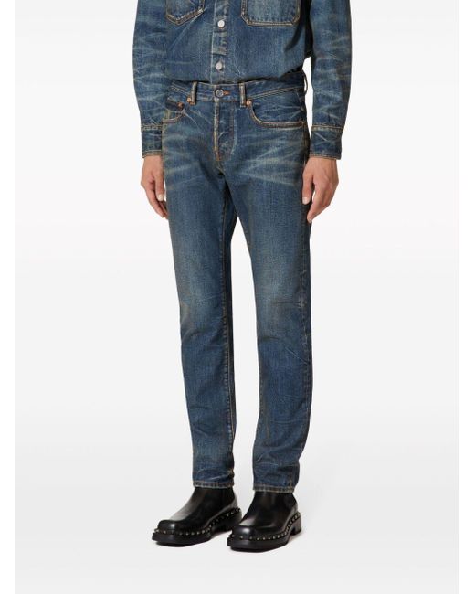 Valentino Blue Vlogo Denim Jeans for men