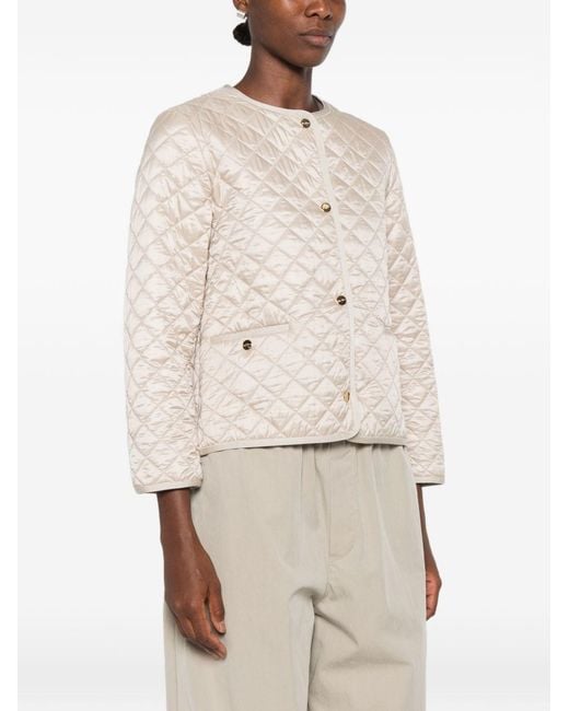 Max Mara Natural Quilted Blouson Jacket