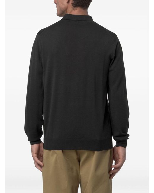 K-Way Black Rey Merino Wool Blend Sweater for men