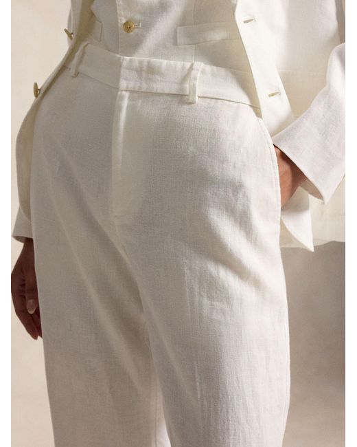 Polo Ralph Lauren White Linen Trousers For
