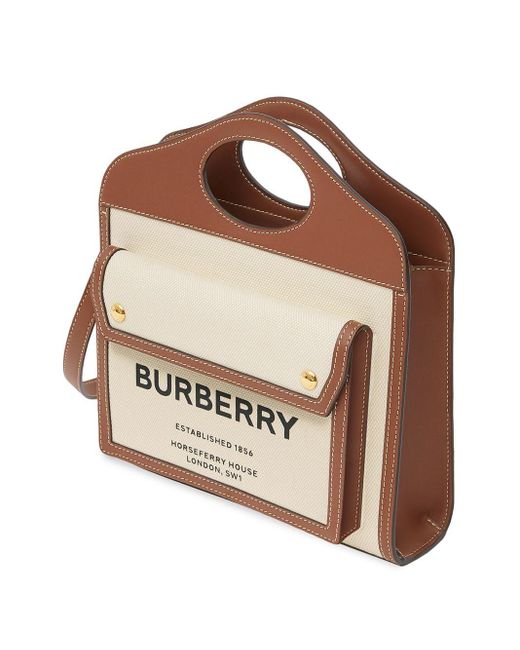 Burberry White Pocket Mini Handbag
