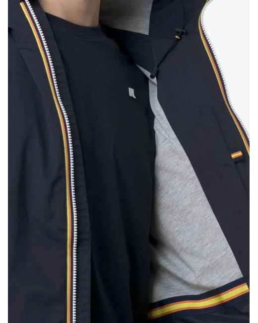 K-Way Blue Stretch Nylon Jacket for men