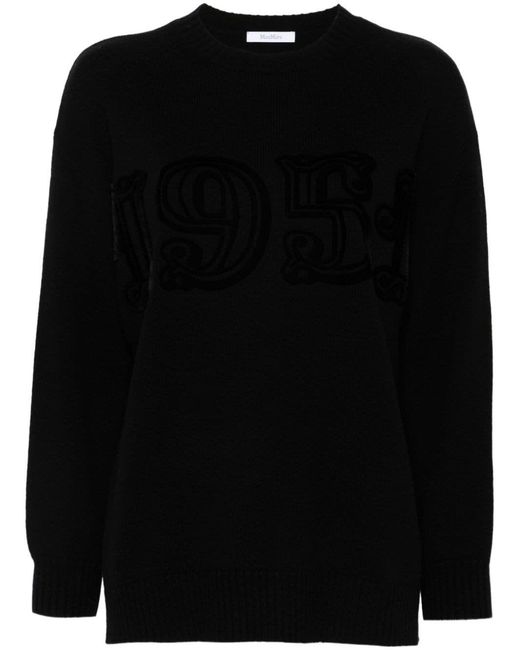 Max Mara Black Wool And Cashmere Blend Sweater