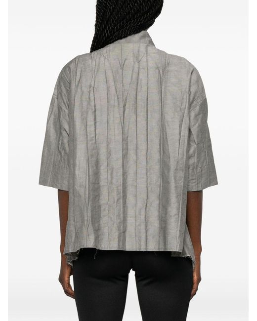 SOH Gray Cotton Blend Blouse