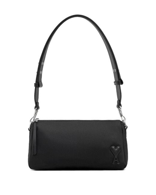 AMI Black Nylon And Canvas Mini Bag