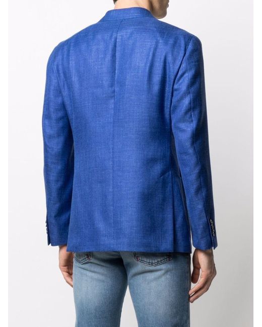 Luigi Bianchi Blue Wool Jacket for men