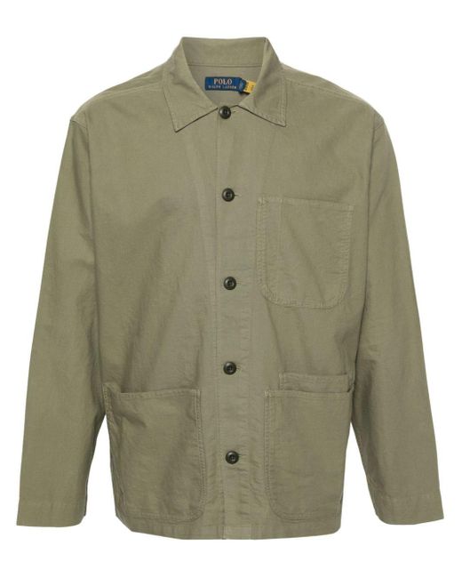 Polo Ralph Lauren Green Field Jacket With Pockets for men