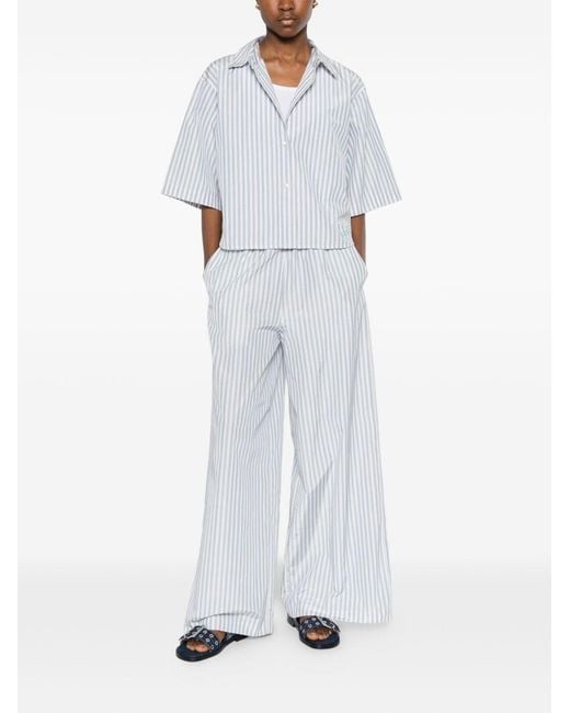 Forte_forte White Cotton Blend Boxy Shirt