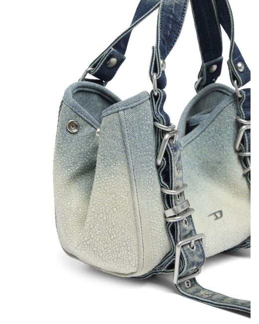 DIESEL Blue D-One Small Cototn Handbag