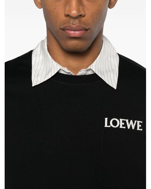 Loewe Black Logo Cotton T-Shirt for men