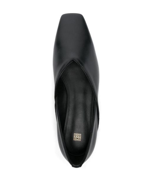 Totême Black Everyday Leather Flats