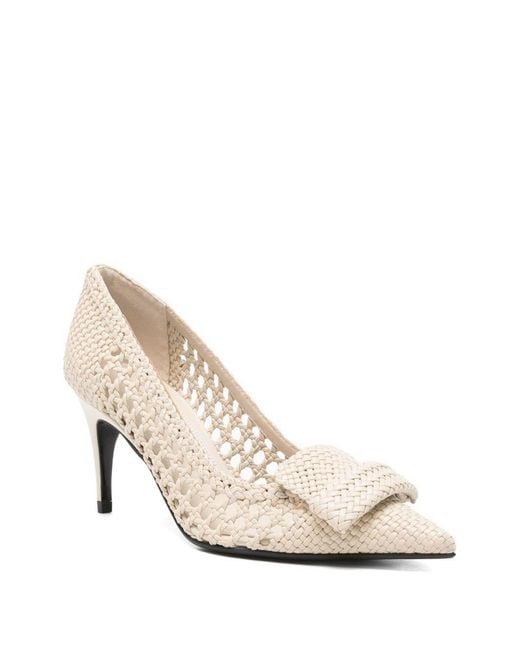 Sergio Rossi White Leather Pumps