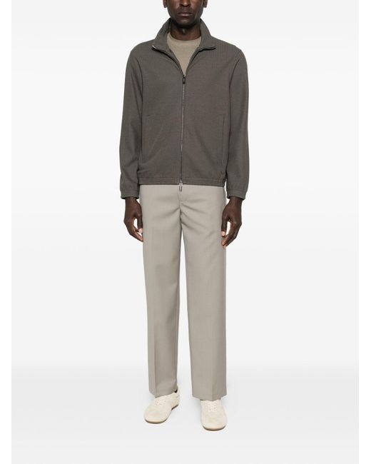 Emporio Armani Brown Zipped Sweatshirt for men