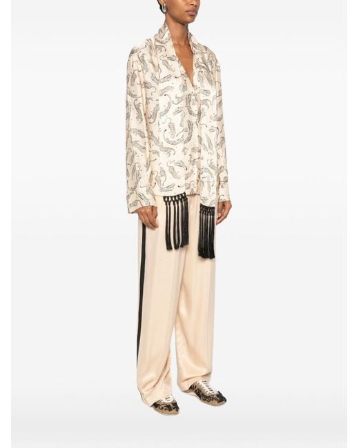 Forte_forte White Fringed Shirt