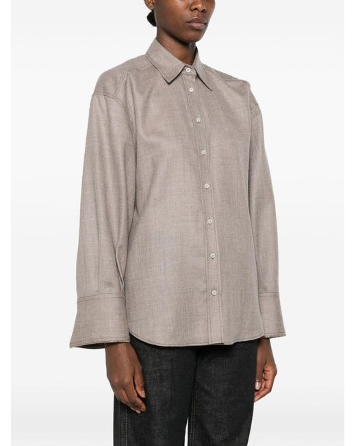 Brunello Cucinelli Natural Wool Shirt