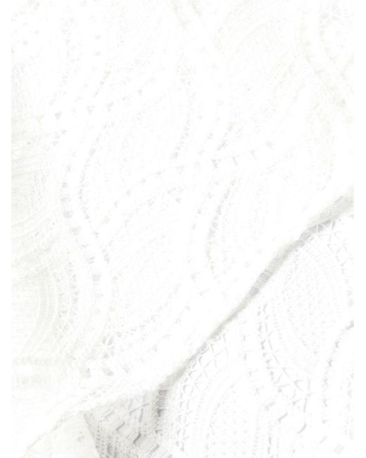 Ermanno Scervino White Lace Short Sarong