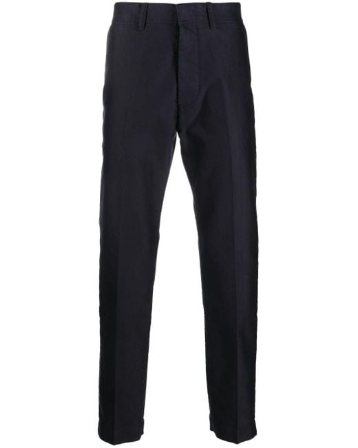 Tom Ford Blue Straight-leg Cotton Chino Trousers for men