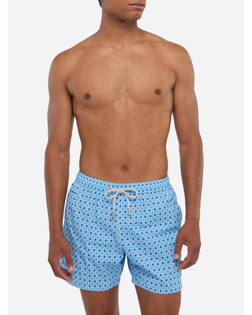 Mc2 Saint Barth Blue Lighting Micro Stretch Swimsuit for men